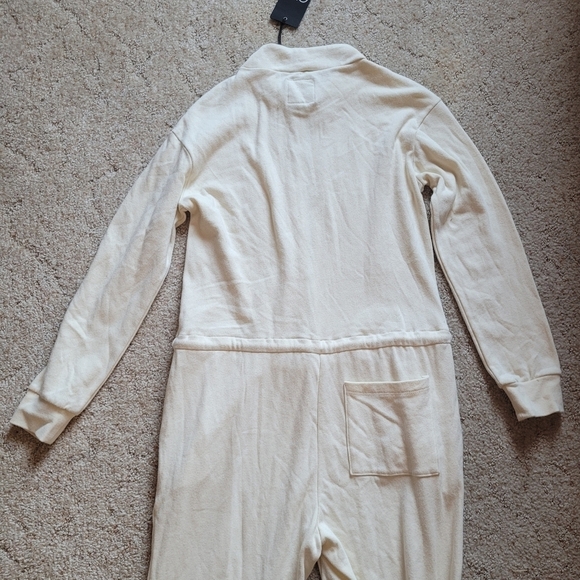 NWT Chaser Cream Zip-Up Jogger Jumpsuit - Picture 6 of 7